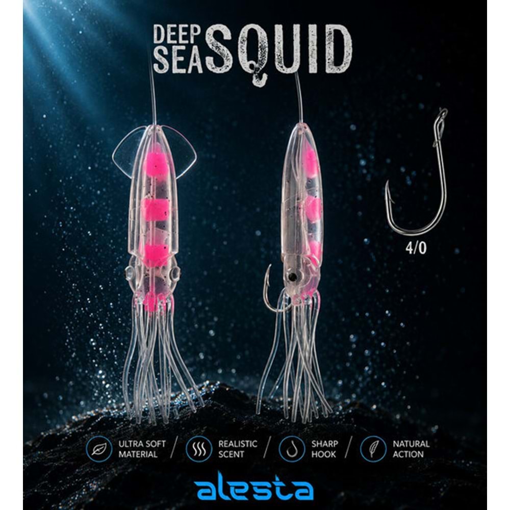 Deep Sea Squid 3 lü Sübye Çapari X0297 3K 10cm 0.60 #4/0 White Pink A18-24140