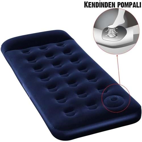 Bestway 67224 Twin Tek Kişilik Kendinden Pompalı Şişme Yatak
