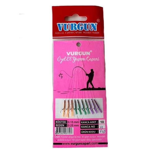 VURGUN 80gr 10 iğneli Üç Renkli Renkli Organze Çapari