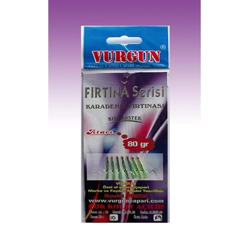 VURGUN 80gr 7 iğneli 3 Renk Yeşil Organze Çapari