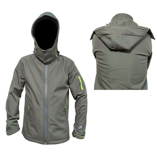 Fiyort Erkek Outdoor Haki Su Geçirmez Softshell Mont FY80