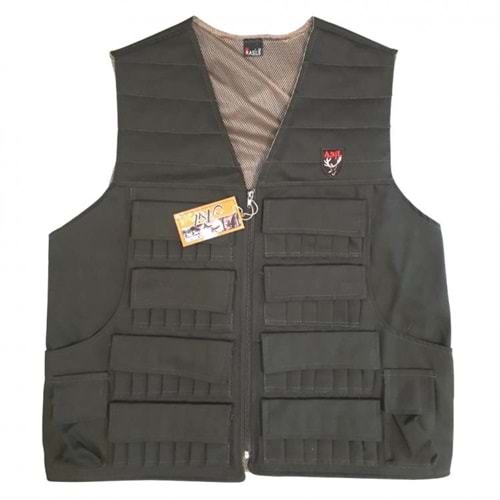 YEL1004 HAKİ 52 FİŞEKLİKLİ TORBALI AVCI YELEĞİ