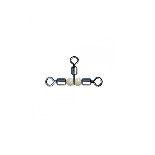 Fırdöndü Rolling Swivel Crossline Pear Beads 3lü Boncuklu