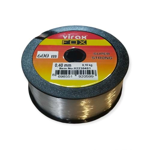 0.40mm VİRAX FOX BEYAZ BOBİN MİSİNA 600m