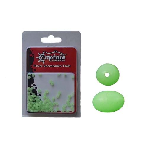 Captain Glow Boncuk Oval Çapari ve Takım Boncuğu 100lü Paket