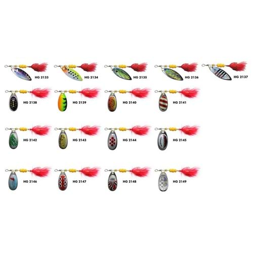 KAŞIK SPİNNER TÜYLÜ NO: 2-4gr