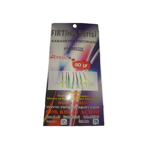 VURGUN 80gr 7 iğneli 2 Yeşil Renkli Organze Çapari