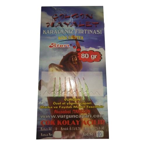 VURGUN 80gr 7 iğneli Yeşil Turuncu Renkli Organze Çapari