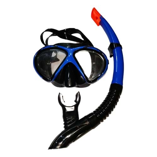 51701-T-BFS MAVİ SİYAH MASKE ŞNORKEL SET