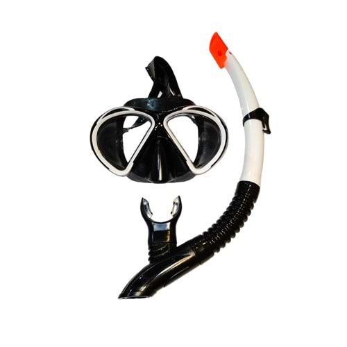 A-51701-T-BLBS SİYAH BEYAZ MASKE ŞNORKEL SET