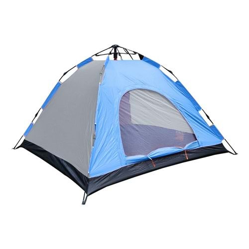 Crown Mavi Gri Otomatik Kamp Çadırı 3 Kişilik 200x150x125cm