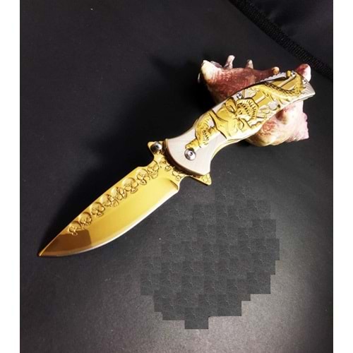 Browning Gold Kuru Kafa Desenli Klipsli Çakı
