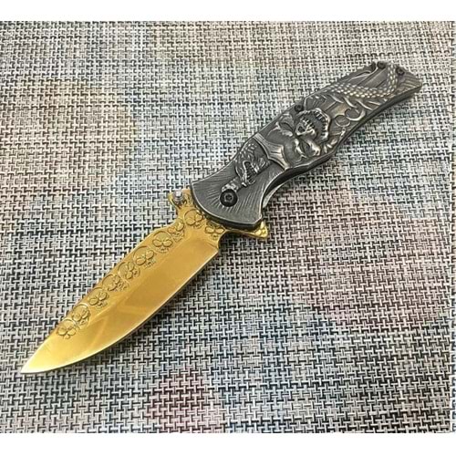 Browning Kuru Kafa Desenli Gri Gold Çakı