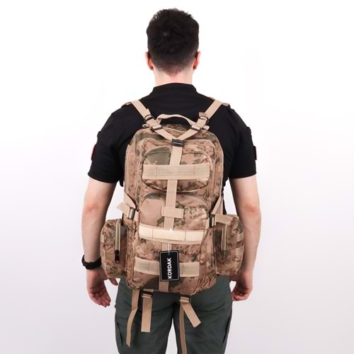 42 lt Jandarma Kamuflaj Taktik Outdoor Sırt Çantası