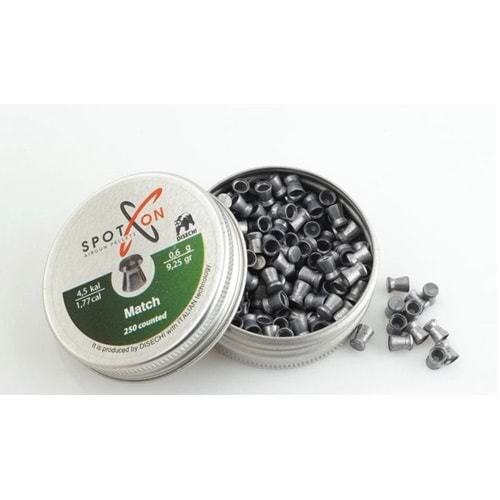 Spoton Match 9,25 Grain 4,5 mm Havalı Saçması 250 Adet