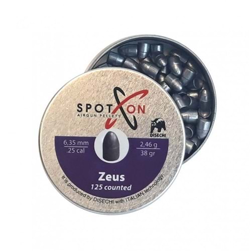 Spoton Zeus 38 Grain 6.35 mm Havalı Saçması 125 Adet