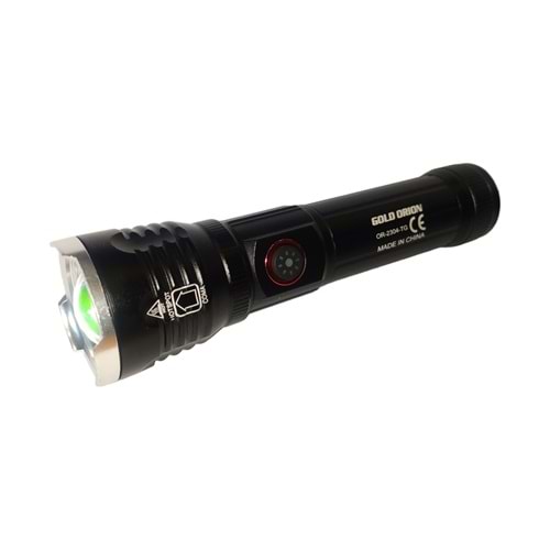 Gold Orion OR-2304-TG Zoomlu Güçlü USB Şarjlı 5000m El Feneri