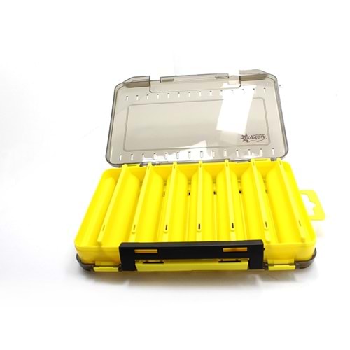Captain 7224 Sahte Balık Kutusu 14 Gözlü 19x11x3.5cm Yellow