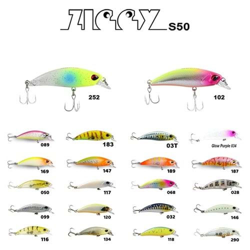 Fujin Ziggy 50mm 3.6gr Sinking LRF Maket Balık