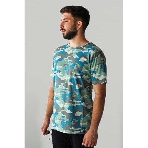 İSTANBUL Kamuflaj Sıfır Yaka T-Shirt