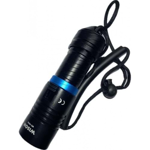 Wison Ws-4545 Şarjlı Su Altı Dalış El Feneri 100 Menzil 10w 1800 Lümen