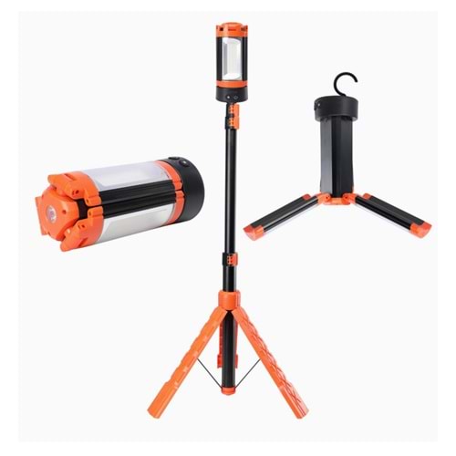 Wison Ws-623 Katlanabilir Tripodlu Şarjlı Kamp Işığı 3500 Lumen LED Fener