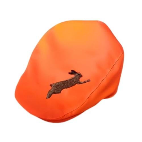 Tavşan Desenli Turuncu Renkli Avcı Kasketi