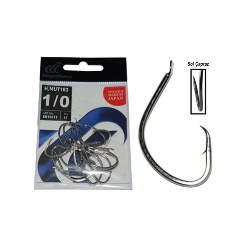 Hayabusa HMUT 183 Circle Dövme Olta İğnesi 15li Paket Nikel