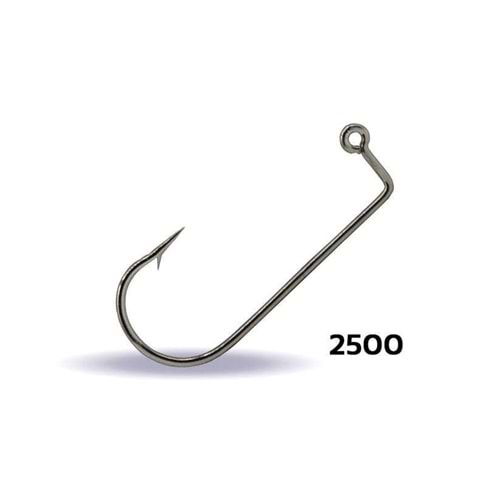 Youvella 2500 Jig Head İğnesi Delikli Uzun 100lü Kutu Nikel
