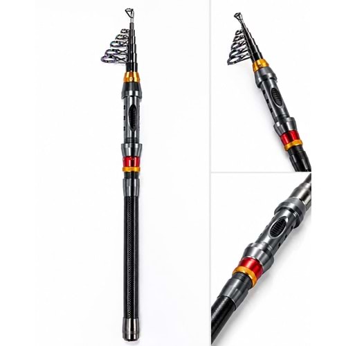 2.40m (Cep Boy 42cm) Teleskopik Karbon Olta Kamışı