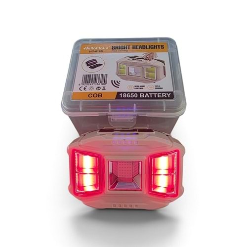 Kafa Lambası HC-618 C Şarjlı 3 Renkli UV Işıklı Sensörlü