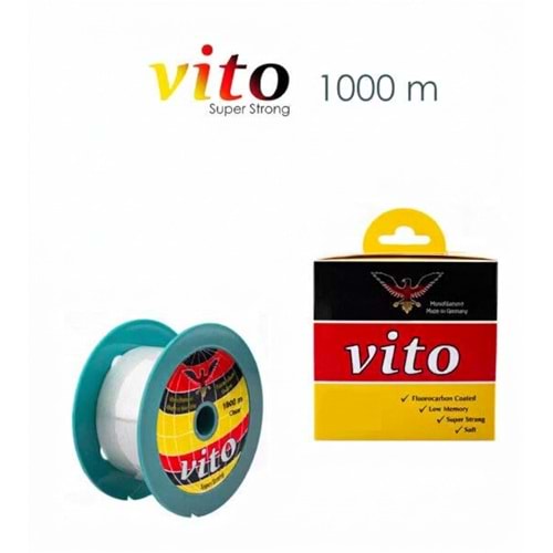 1000m. Bobin Vito Süper Strong Fluorocarbon Coated Olta Misinası