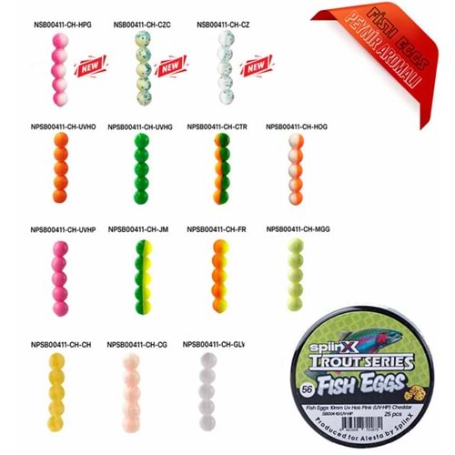 Spiinx Fish Eggs 10mm 25P Cheddar Alabalık Suni Yemi