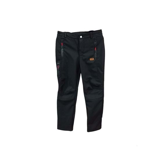 Siyah Softshell Pantalon İçi Polarlı Gizli Fermuarlı - M