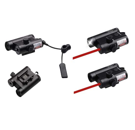 Spike JG-12 Fenerli ve Lazerli 22mm Raya Uygun - Avcı Market