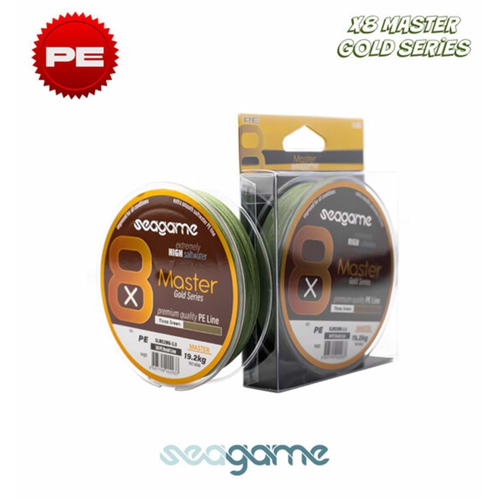 Seagame Master X8 Pe 150m Moss Green Olta İp Misinası - 0.26MM