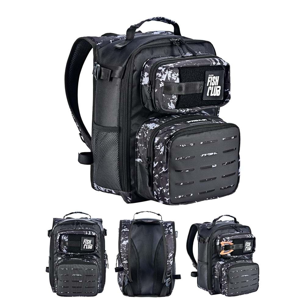 Fujin ProAji Back Pack Black Camo Balıkçı Sırt Çantası