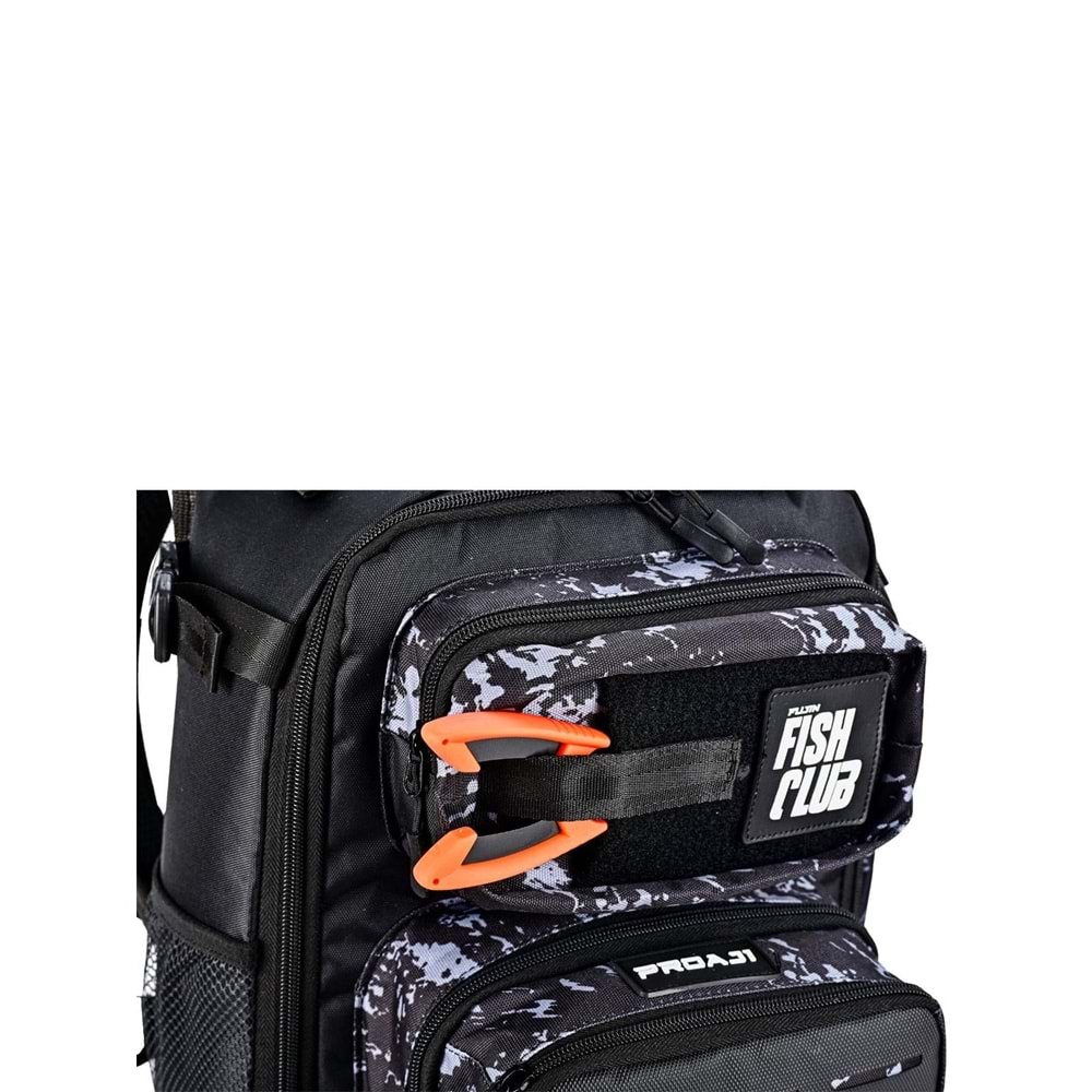 Fujin ProAji Back Pack Black Camo Balıkçı Sırt Çantası