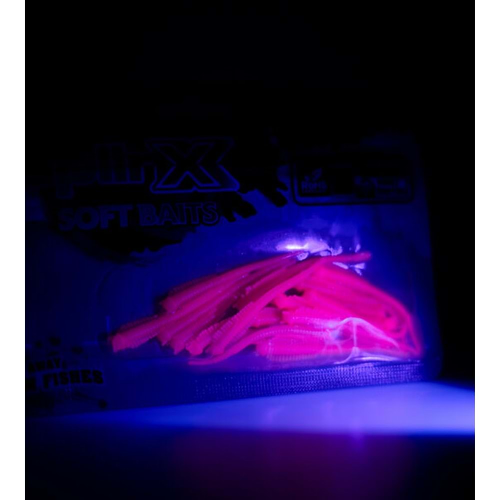 Spiinx Sandworm 6cm 18P Uv Pinky Lrf Silikon Sahte Yem